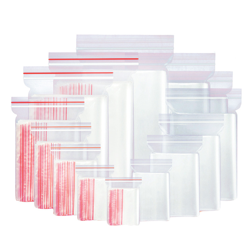 LDPE PE Zipper Zip Lock Self Sealing Plastic Clear Resealable Food Packaging Ziplock Bag