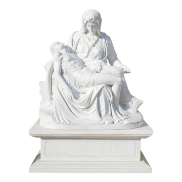 Virgin Mary and Jesus Marble Sculpture