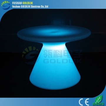 Wedding Dinner White Plastic Round Furniture Light Illuminated LED Table and Chair