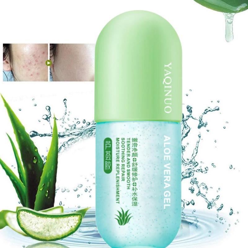 50/250ml Capsule Aloe Gel Hydrating Soothing Skin Care Moisturizing After Acne Face Sun Remove Gel Cream Day Care Lotions O9V5