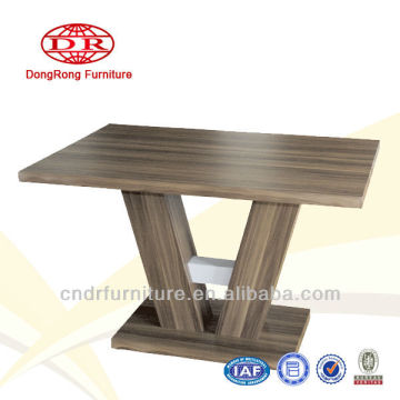 New Design Walnut PVC veneered wooden dining table