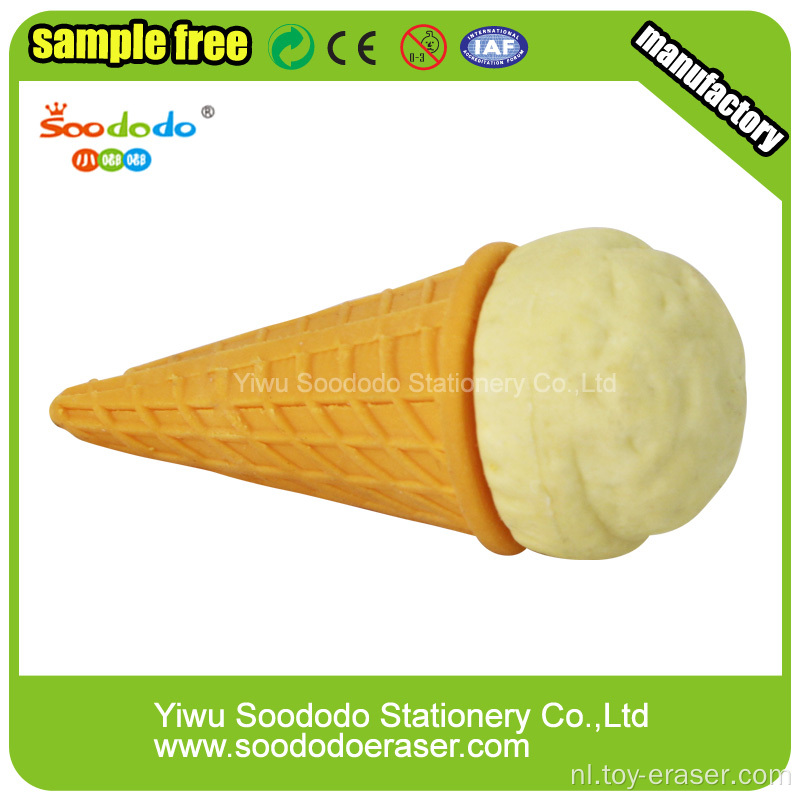 Ice-Cream kegelvormige Eraser, Eraser Promotie Toy Stationery