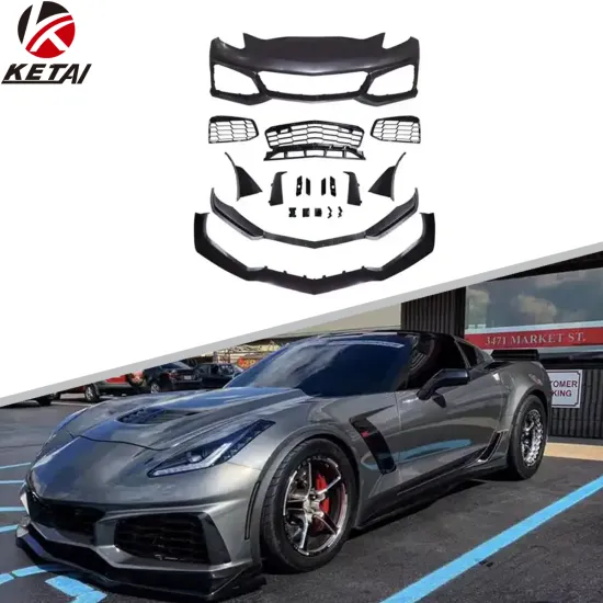 ZR1 Style Front Bumper Facelift Kit for Corvette C7 (2014-2019)