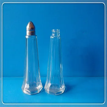 Clear glass spice shaker bottles, mini seasoning glass bottle