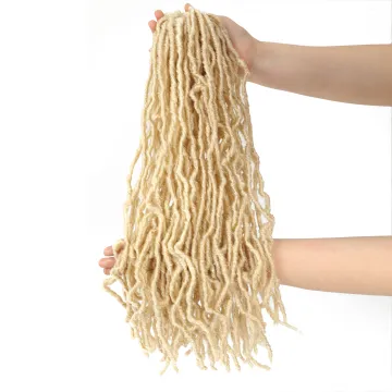 X-TRESS Pre Stretched Locs Curly Crochet Afro Braids Hair Bundle For Women Heat Resistant Synthetic Braiding Hair Extensions