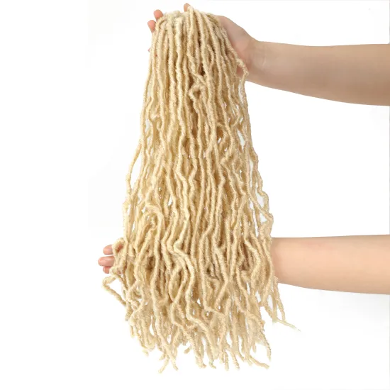 X-TRESS Pre Stretched Locs Curly Crochet Afro Braids Hair Bundle For Women Heat Resistant Synthetic Braiding Hair Extensions
