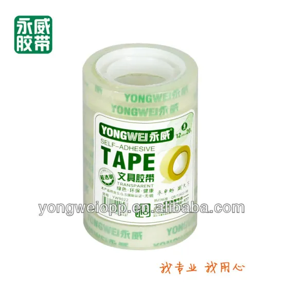 Pure wind stationery tape for supermarket-12mmx20yard 6rolls/packing film