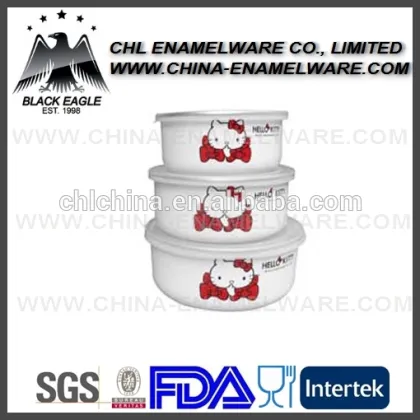 2015 hot enamel milk bowl for breakfast