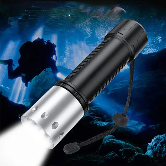 Professional Rechargeable LED Diving Flashlight - Super Bright and Powerful Underwater Torch