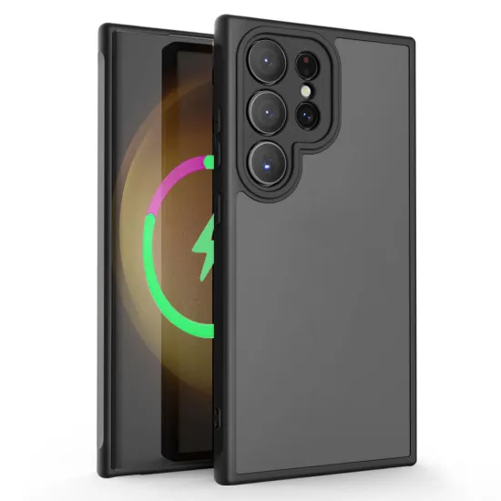 Luxury Matte TPU PC Soft Phone Case with Magnetic for Samsung S22/S23/S24 Plus/Ultra