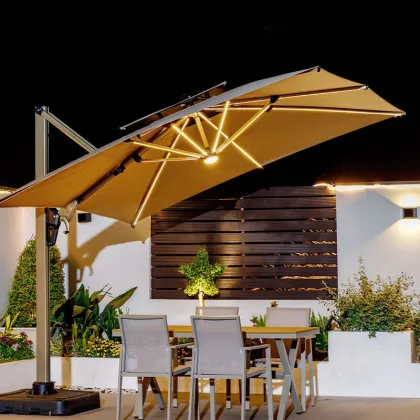 Roman Umbrella umbrella solar colored lighting