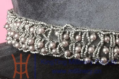 Hat manufacture Winter hat Ladies Fancy Church Hat With Shiny Rhinestone Around