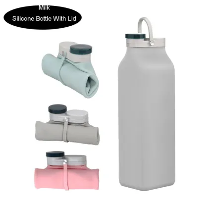600ML Silicone Milk Bottle: BPA-Free, Collapsible, and Reusable Water Bottle