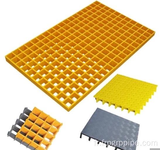 Taille de maille FRP Plastique composite le réseau de plancher moulé