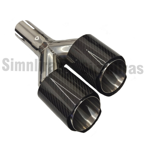 Wysoki wydajność wydechowy układ wydechowy Catback dla 2020+ Focus ST Wagon 2.3T z podwójną końcówką włókien węglowych