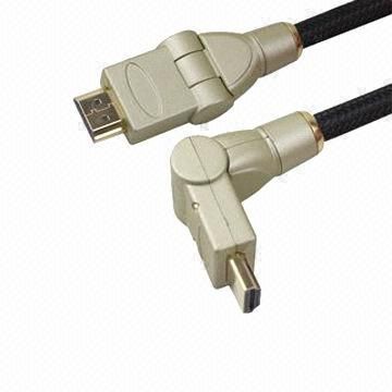 360 καλώδιο HDMI αρσενικό, 24K επίχρυσα