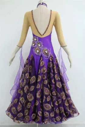 Purple Ballroom Dress Plus Size