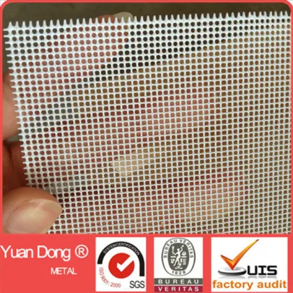 White and black color painted window screen mesh panel