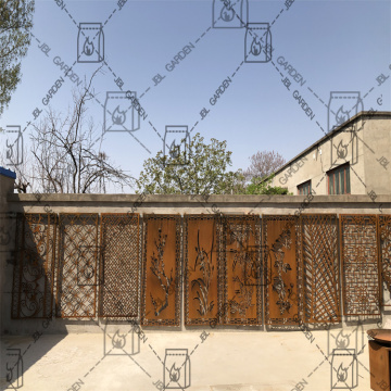 Garden Rustic Screens Metal Corten Steel Art Sculpture