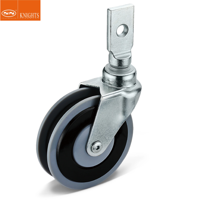 Swivel casters for shopping trolleys