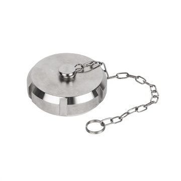 2 Inch Food Grade Sanitary Stainless Steel SS316L SS304 Blind Nut with Chain for Pipe