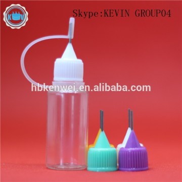 2016 china wholesale 15ml perfume plastic bottle,essential oil dropper bottle with metal needle tip,pet bottle