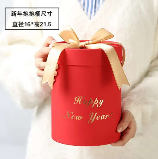 Christmas Cardboard Cylinder Tube Luxury Round Box
