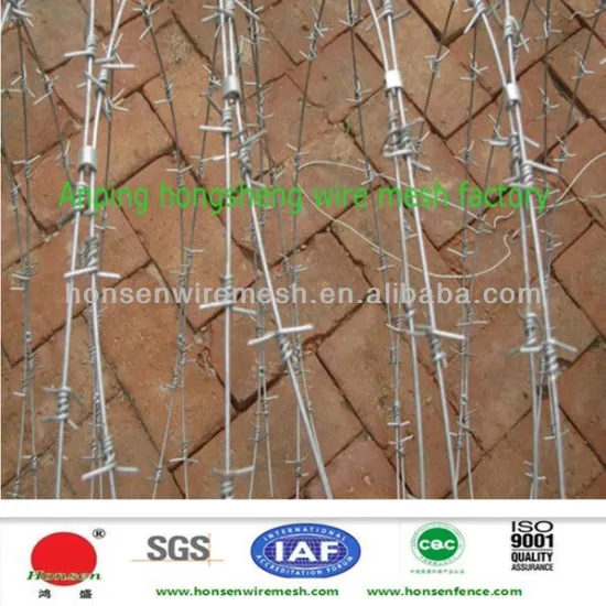Hot sale Galvanized barbed wire fence Factory