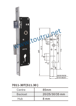 Keyless haakslot voor schuifdeur