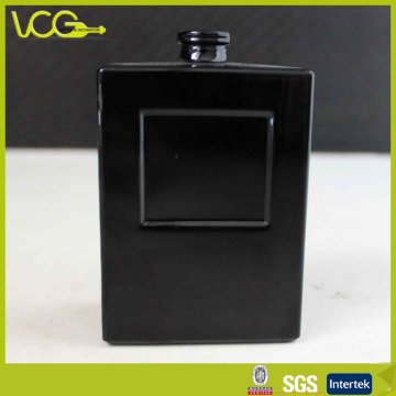 Black Rectangular Shape Glass Perfume Bottle