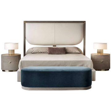 Mobili da letto dorato personalizzato italiano di lusso per camera da letto