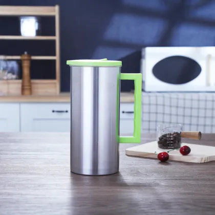 High Quality Stainless Steel Cold Water Kettle 1.6L Travel Tea Kettle with Colorful Lid