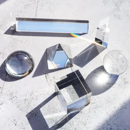 Physics Teaching Refractive Light Crystal Triangular Prism