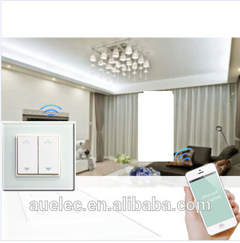 Crystal glass panel 2 channel smart home wifi light switch / remote switch