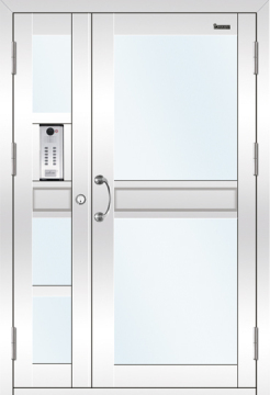 Unit Intelligent Security Door with Glass Veneer