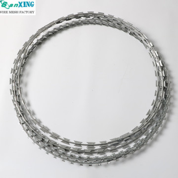 Galvanized concertina razor barbed wire