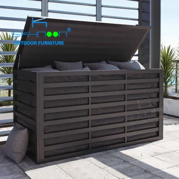 Modern Metal Aluminum Storage Cabinet - Waterproof Outdoor Cushion Box for Home, Hotel, and Garden