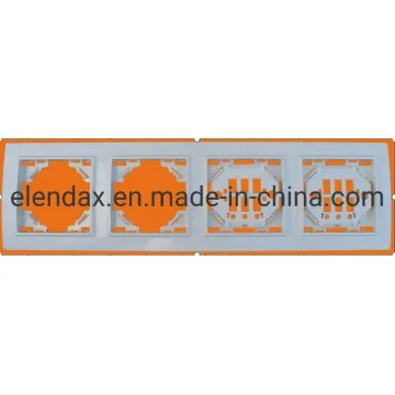 Marco de ABS con interruptor y enchufe alemán de 4 vías