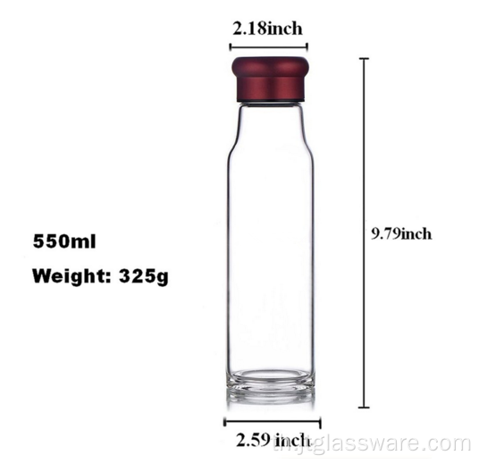 ขวดน้ำแก้ว Borosilicate แฮนด์เมด