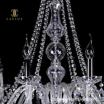 High luxury custom classic candle style crystal chandelier hotel hall conference hall project custom crystal chandelier