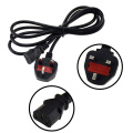 UK Plug With Fuse Cable C13 Power Cord