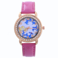 Wajah Bunga Rhinestone Quartz Watch