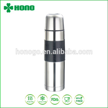 Hot selling day days vacuum flask With crocodile PU leather gripper