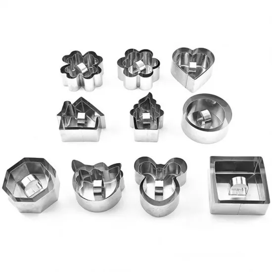 Stainless Steel Mini Mousse Mold Cake Ring with Pusher