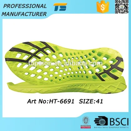 Non-Toxic Shoe Sole Factory Men Running Eva Rubber Replacement Soles In Shoes One Sole