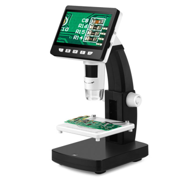 4.3 Inch LCD Digital Microscope 1000x Magnification with HD Screen, 8 LED Lights, Camera & Video Recorder