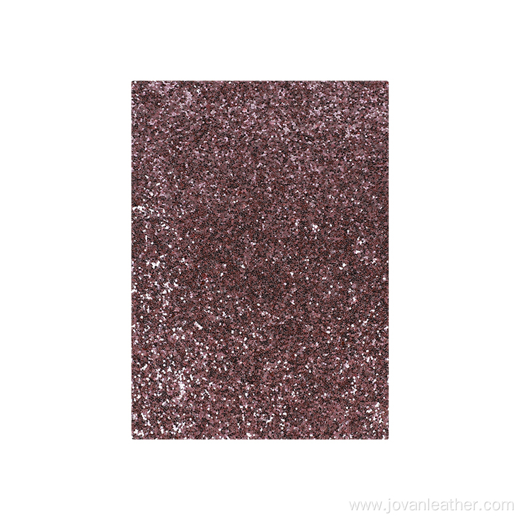 Pink Chunky Glitter Synthetic Leather Faux Leather