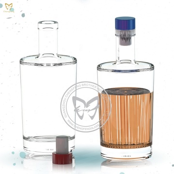 Custom 750ml Embossed Glass Bottles with Cork