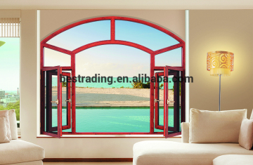 aluminum interior arch casement window in foshan