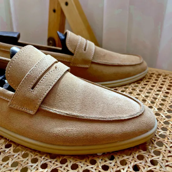 2024 Stylish Men's Comfortable Shoes: Suede/Nubuck Leather Casual Loafers